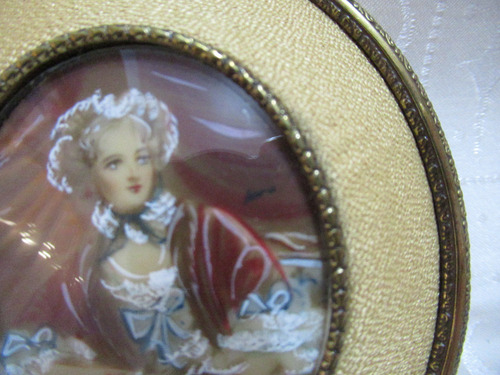 Par Cuadros Damas Madame Lamballe Pintados A Mano Firmados (Usado)