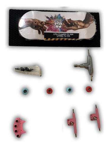 Fingerboard Profesional 34mm Con Chispas Y Tape Glitter Lgs