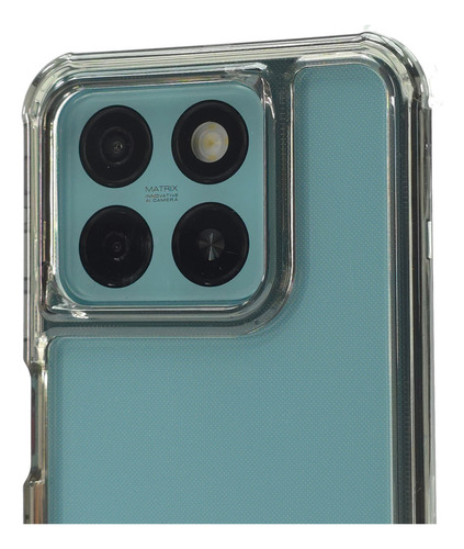 Funda 3 En 1 Para Zte A55 Case Uso Rudo Bumper Protector Caramelo Clear - Negro Zte Blade A55