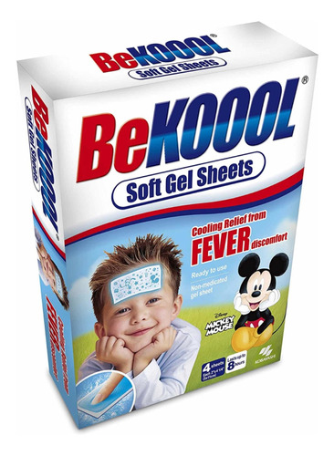 Be Kool Parche Frío Fiebre, Temperatura, 4 Parches Calentura