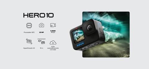 Imagen 10 de 10 de Zonazero Camara Gopro Hero10 Black 23mp 4k Sumergible