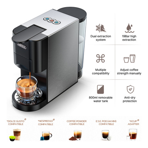 A Cafetera Con Cápsula Y Cápsula, Café Molido
