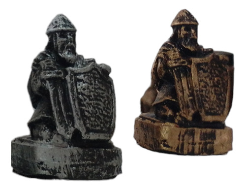 Xadrez Jogo Medieval, Viking Temático Colecionável