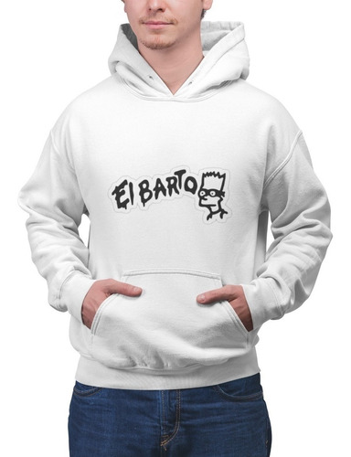 Poleron Bart Simpsons El Barto Algodon Estampado Invierno