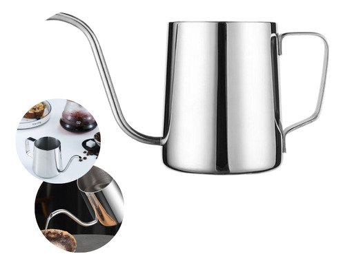 Chaleira Inox Bico De Ganso Jarra Pitcher Barista 350ml Fogo