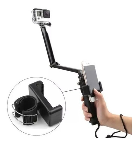 Clip Ajuste Adaptador Abrazadera Celular Palo Selfie Gopro