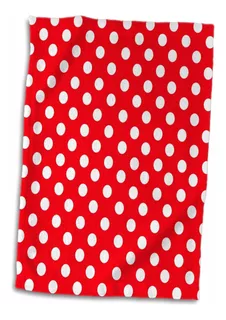 3d Rose White Polka Dots On Red-classic Retro 50s Style...