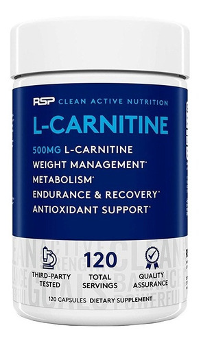 Rsp Nutrition L-carnitine Quemador De Grasa 120 Capsulas