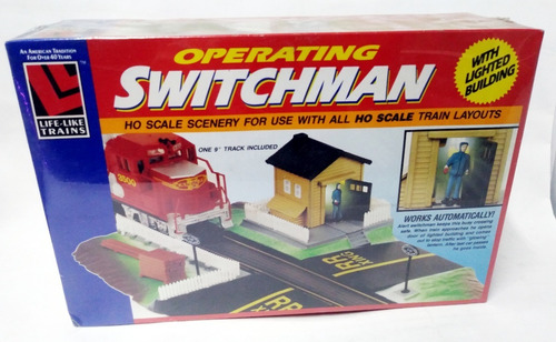 Imagen 3 de 5 de Operating Switchman Paso Nivel Con Figura -life-like H0