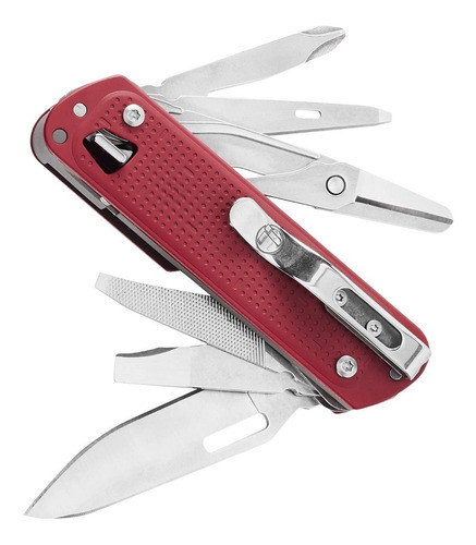 Cortaplumas Multiusos Leatherman Free T4 12 Usos Color Rojo