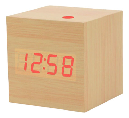 Reloj Despertador Simil Madera Digital