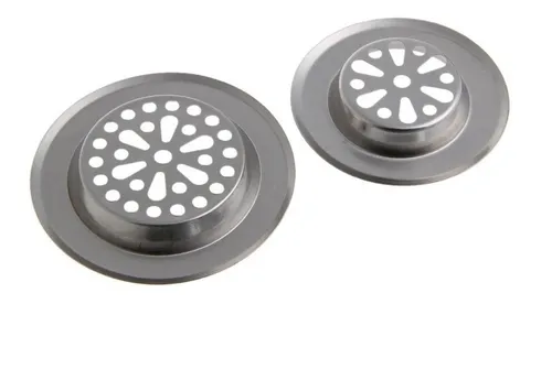 Filtro De Fregadero X4 De Cocina Drenaje Para Baño Acero Evs Color Plateado