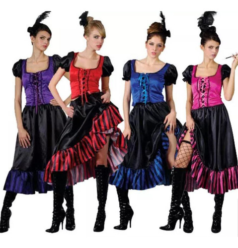 Disfraz De Saloon Can Halloween Can Fancy Show, Vestido Rojo