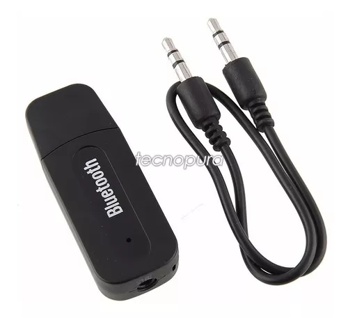 Adaptador receptor de audio Bluetooth a cable 3.5mm Jack - Tecnopura