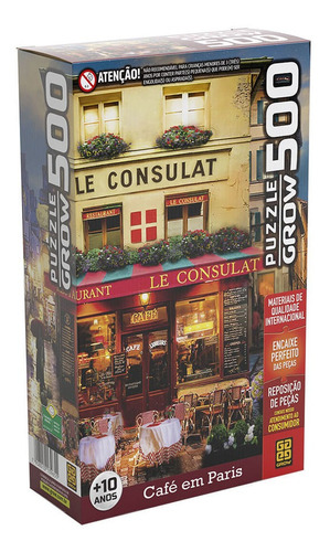 Puzzle 500 Peças Café Em Paris Grow