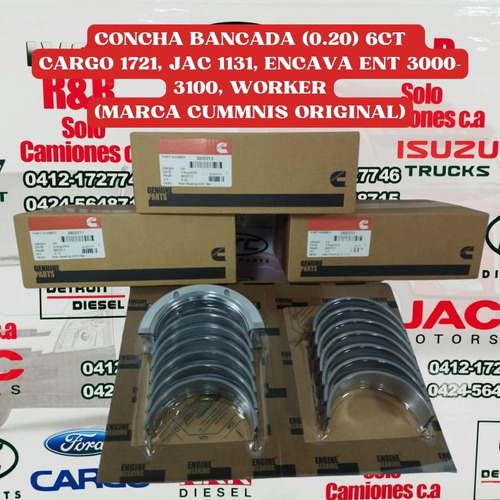 Cojinete Bancada (0.20)6ct Cummins Para Cargo 1721