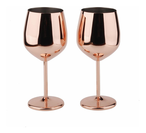 Juego De 2 Copas De Vino De Acero Inoxidable, 3.6 Pulgadas