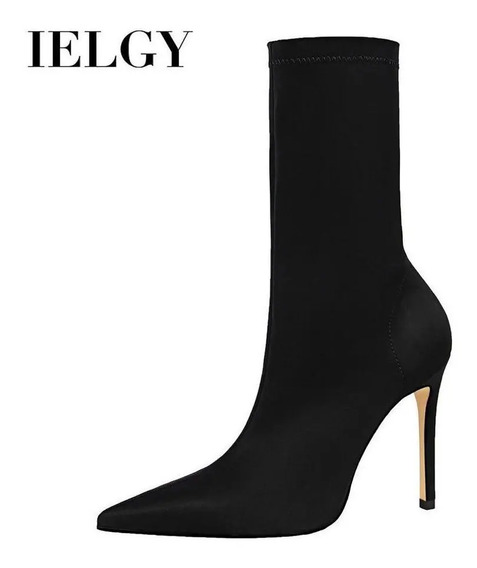 Bota Larga Negra Lycra | MercadoLibre 📦