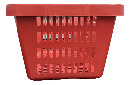 Cesta reforzada para farmacia y supermercado, 13 litros, color rojo