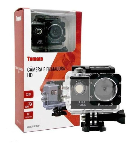 Câmera Filmadora Hd De Esportes Tomate Mt1081 Cor Preto