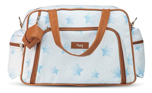 Bolsa De Maternidade Grande Céu Estrelado Hug Azul Claro Desenho Do Tecido Estrela