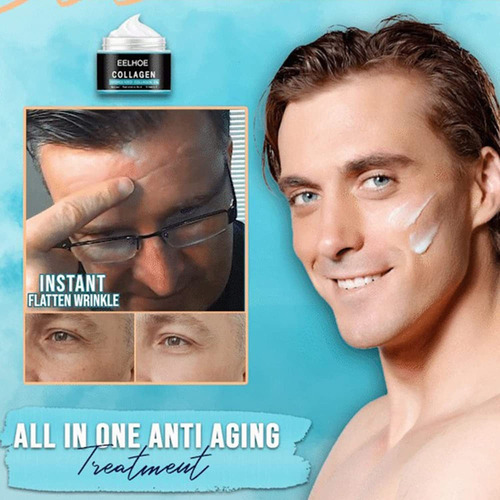 Kit 3 Creme Anti-envelhecimento Para Homens Com Colágeno Vit