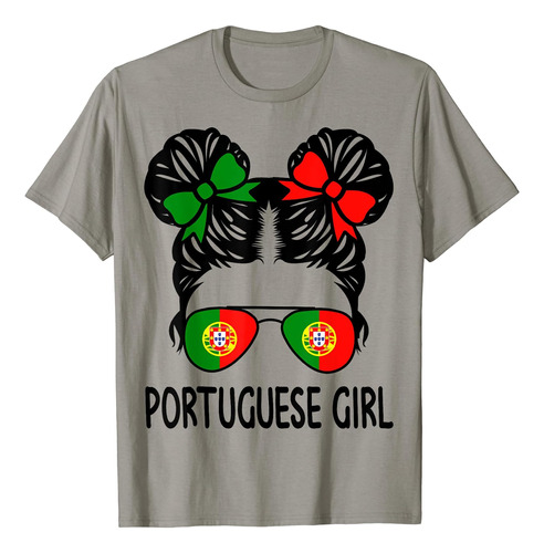 Chica Portuguesa Con Cabello Desordenado Portugal Pride Muje