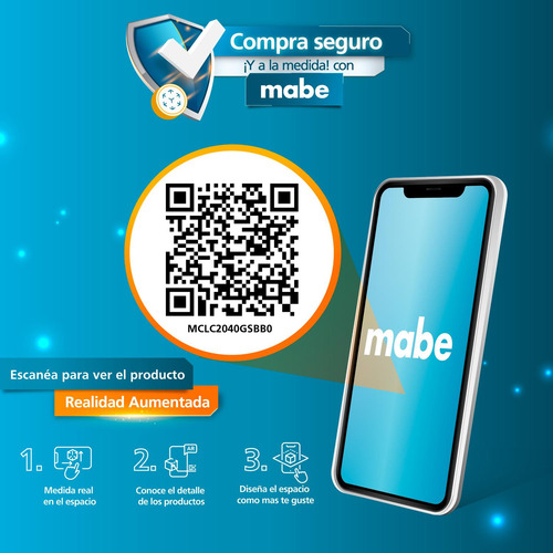 Centro De Lavado Mabe Secadora Gas 20kg Blanco Mclc2040gsbb0