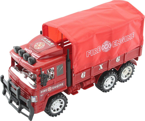 Brinquedo Caminhão Miniatura Bombeiros Resgate Vermelho A Fr