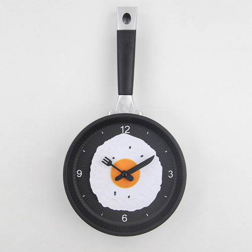 Reloj De Pared Abs Con Forma De Sartén Con Forma De Huevo Fr