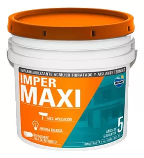 Impermeabilizante Maxi 4l 5 Años Fibratado Mejor Q/acuario