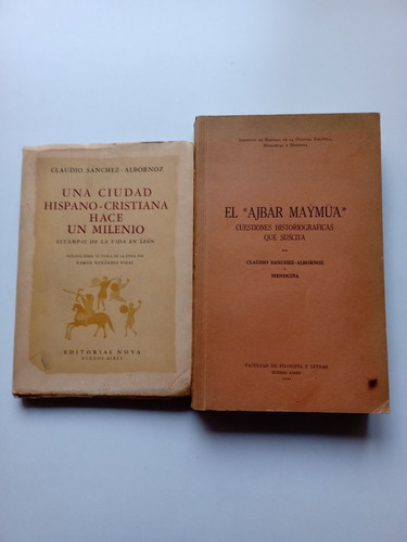 Dos Libros De Historia De España De Claudio Sanchez Albornoz