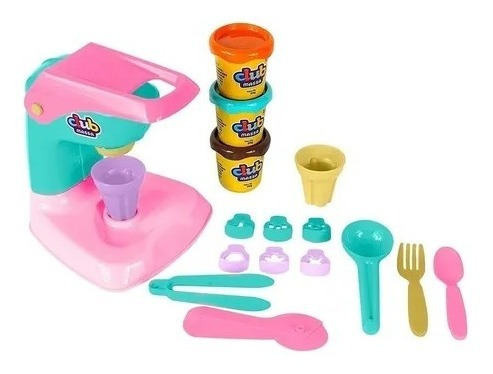Imagem 7 de 10 de Kit Massinha De Modelar Gelato Club Massa C/ Maquina - Usual