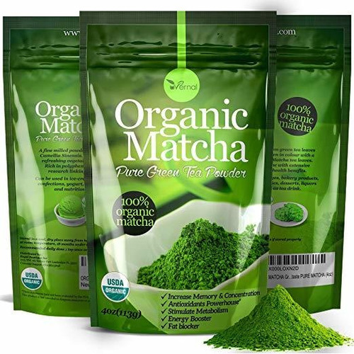 Orgánica Té Verde Matcha Polvo Certificado Usda - 100% Puro 