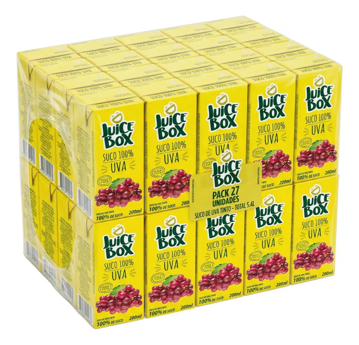 Suco de Uva 100% Juice Box 200ml - Pack 27 Unidades