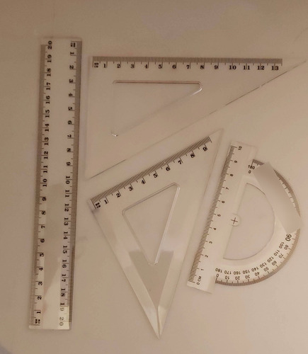 Set Geometria X 4 Piezas Marca Ibi Transparente