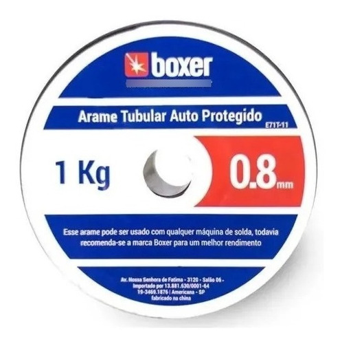 Arame P/ Maquina De Solda Mig 0,8mm Boxer 1kg Uso Sem Gás