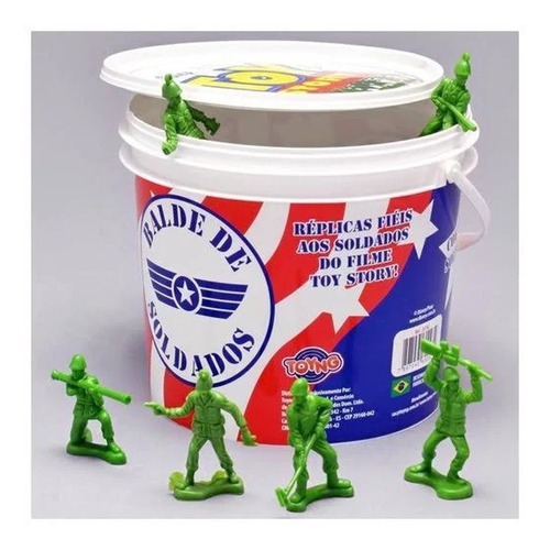 Imagem 6 de 6 de Balde 60 Soldados - Bonecos Toy Story - Disney Pixar Toyng