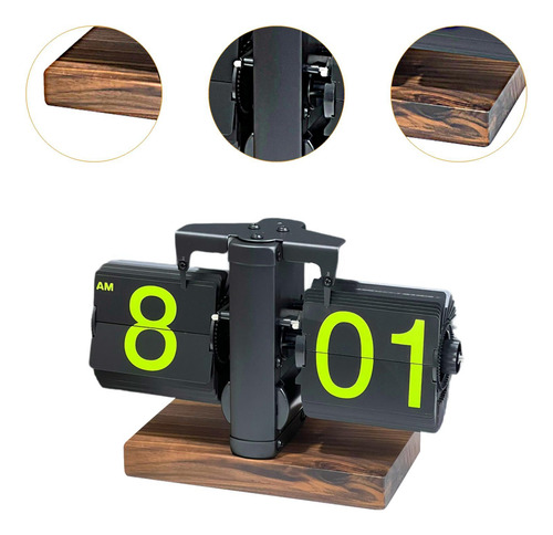 Reloj Con Tapa Automática, Reloj Abatible Hacia Negro