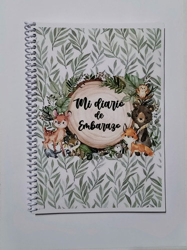 Agenda Diario De Embarazo Con Stickers Personalizada