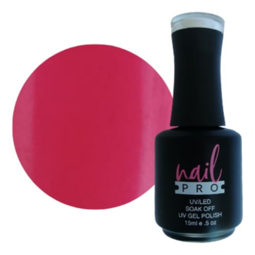 Gel Polish Color Fucsia Intenso X043 Nail Pro Permanente