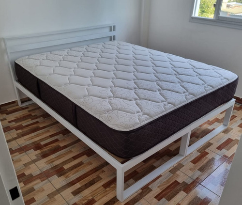 Imagen 7 de 10 de Cama Minimalista Tuxon 160x200 Base Dividida En Dos Modulos