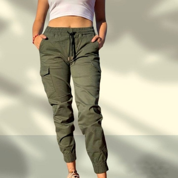 Pantalon Cargo Verde Militar Mujer | MercadoLibre ?