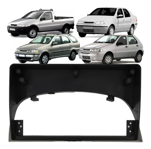 Moldura Painel 2 Din 9 Polegadas Fiat Palio, Siena, Strada,