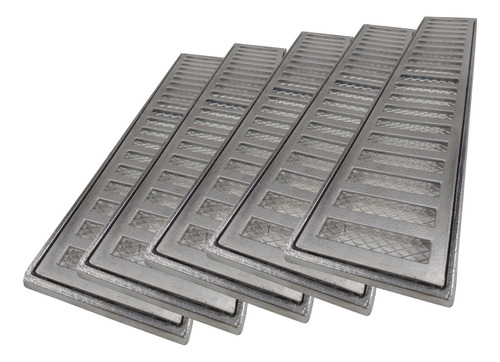 Grelha Pluvial 10x250 Aluminio + Tela Anti Inseto (5 10x50)