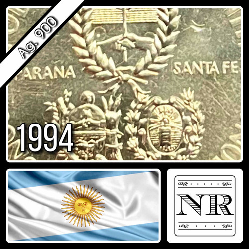 Argentina - 2 Pesos - Año 1994 - Constituyente - Plata .900