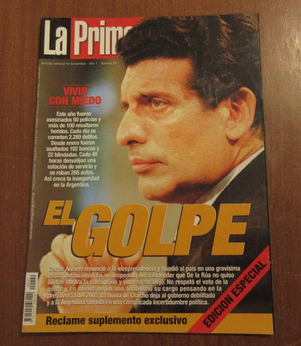 Revista La Primera Chacho Alvarez De La Rua Crisis 2000 2001