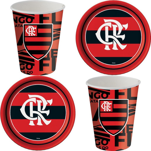 Copos E Pratos Festa Flamengo - Kit Promocional