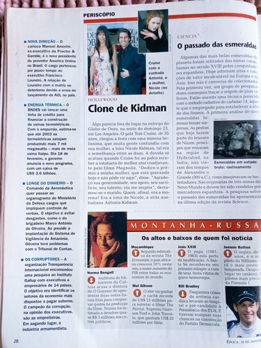 Revista Época C Giselle Bundchen,rivaldo Junior (Usado)