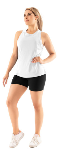 Camiseta De Algodón Mujer Tank Top Deportivo Casual Sin Mang
